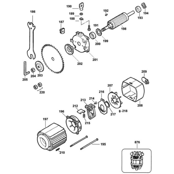 Stator Assembly for DeWalt DW1251
