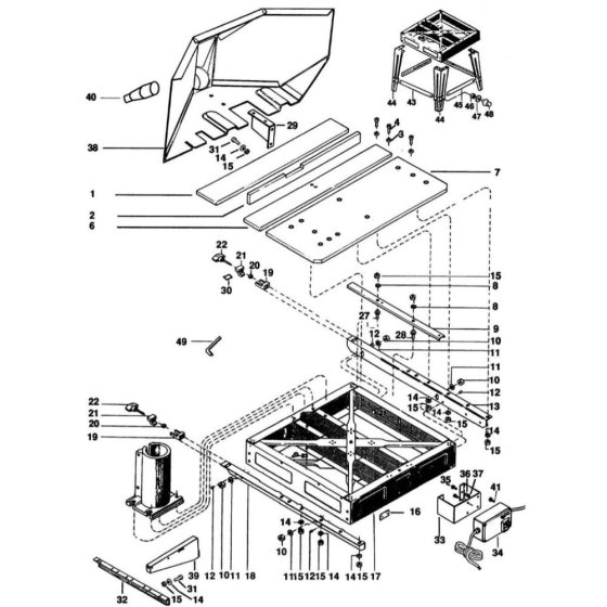 Main Assembly for DeWalt DW1501