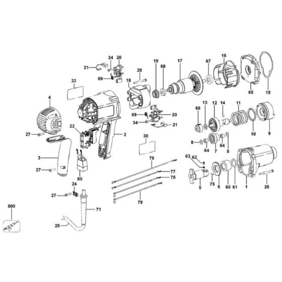 DeWalt DW292 Main Assembly