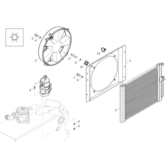 Radiator Assembly for Wacker DW30-2
