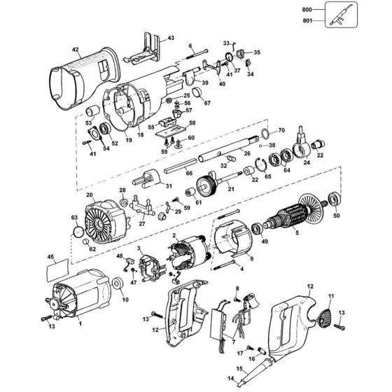 Main Assembly for DeWalt DW309