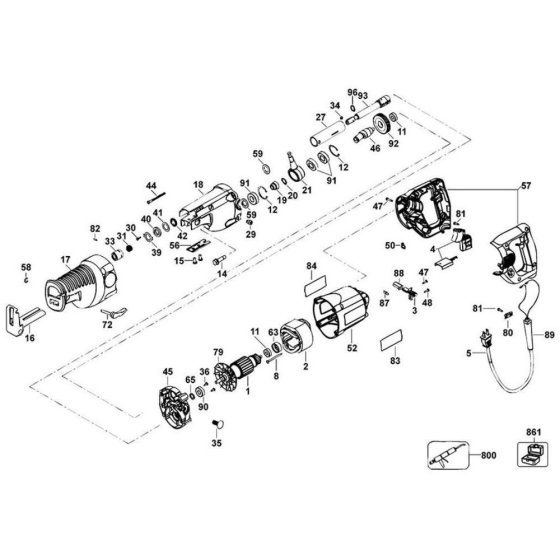 DeWalt DW310 Type 2 Main Assembly