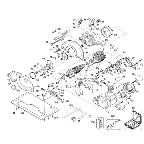 Main Assembly for DeWalt DW359