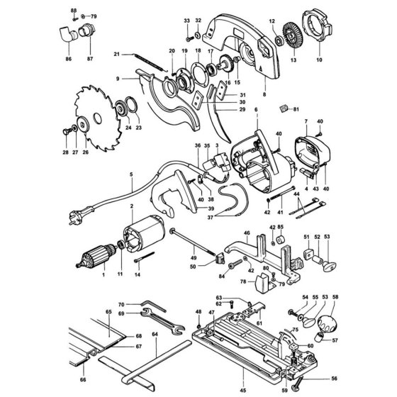 Main Assembly for DeWalt DW365