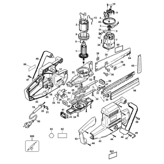 Main Assembly for DeWalt DW393