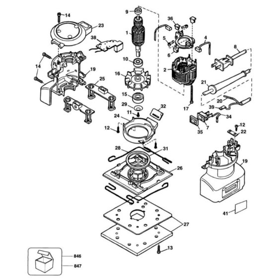 Main Assembly for DeWalt DW411