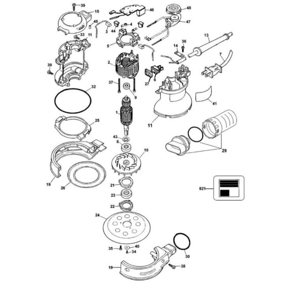 Main Assembly for DeWalt DW423