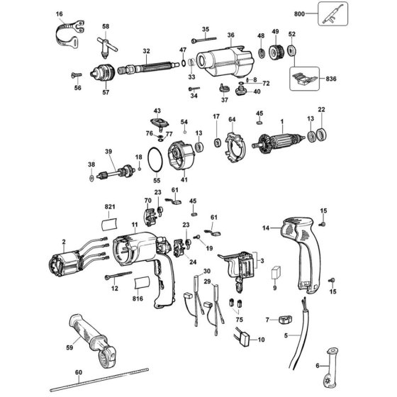 Main Assembly for DeWalt DW501