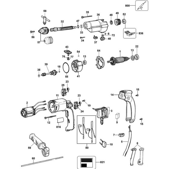 Main Assembly for DeWalt DW505