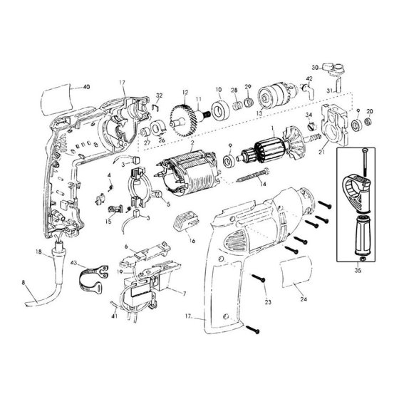 Main Assembly for DeWalt DW507