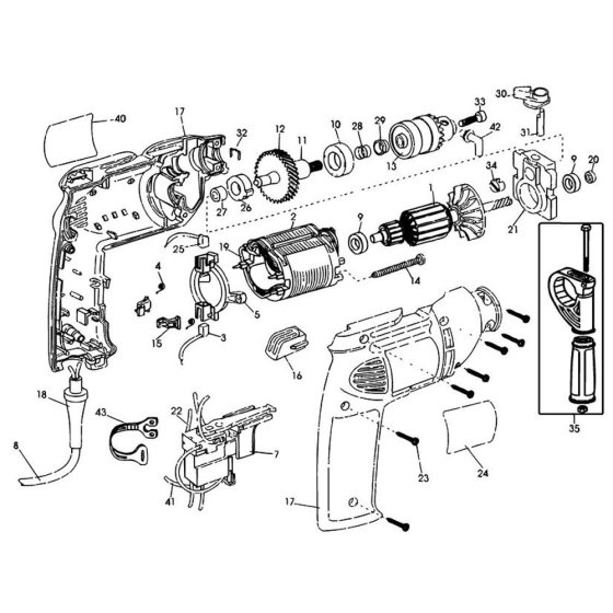 Main Assembly for DeWalt DW508