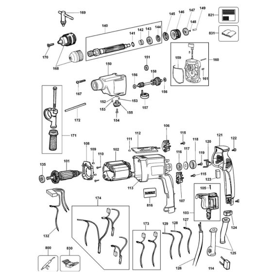 Main Assembly for DeWalt DW515L
