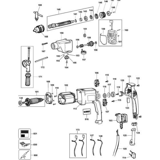 Main Assembly for DeWalt DW518