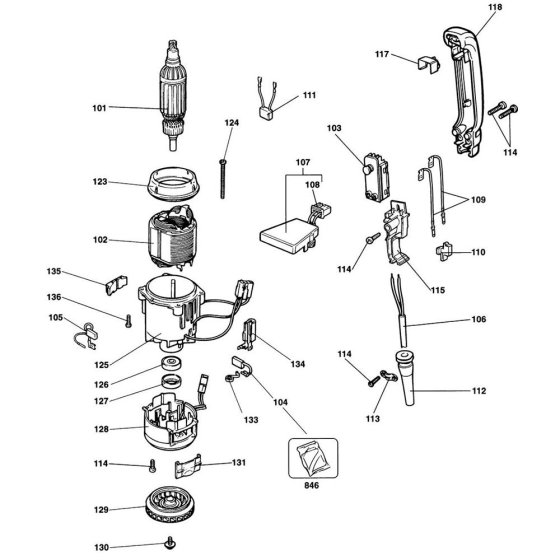 DeWalt DW543 Main Assembly