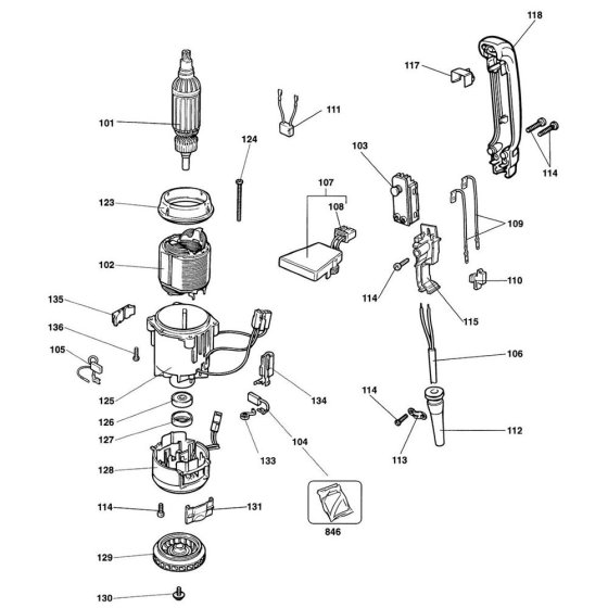 Main Assembly for DeWalt DW543