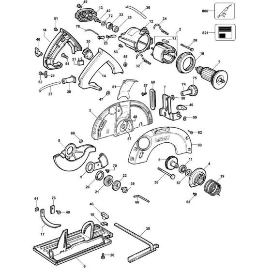 Main Assembly for DeWalt DW62