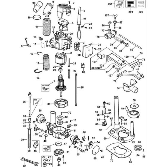 Main Assembly for DeWalt DW621