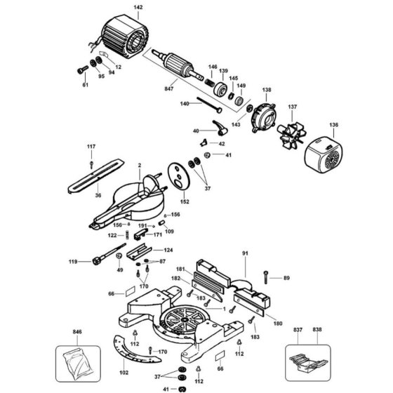 DeWalt DW711 Type 3 Assembly