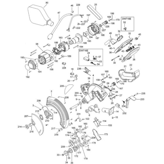 Field Assembly for DeWalt DW716