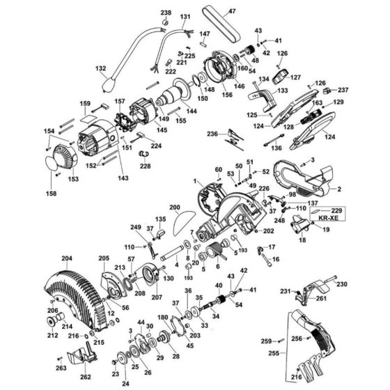 Main Assembly for DeWalt DW717