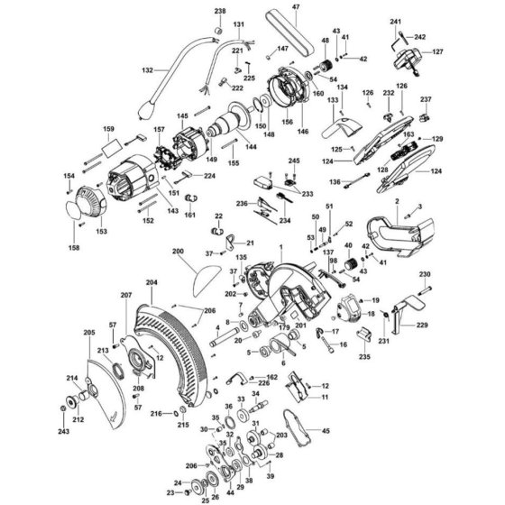 Main Assembly for DeWalt DW718XPS