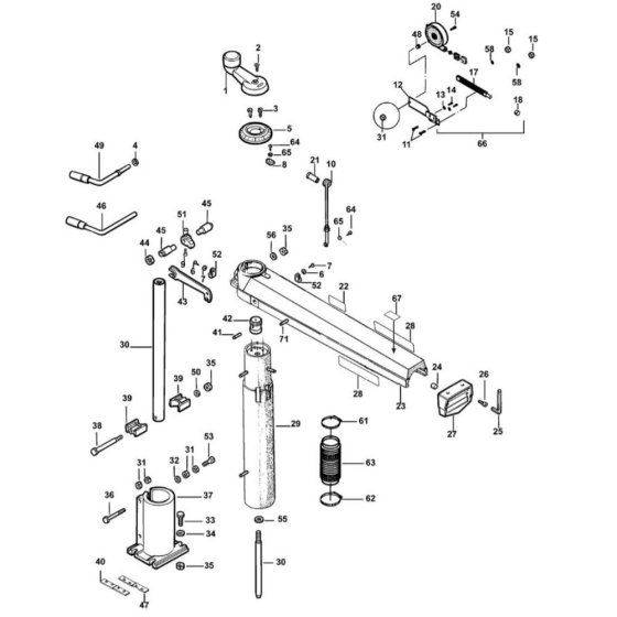 Main Assembly for DeWalt DW721KN