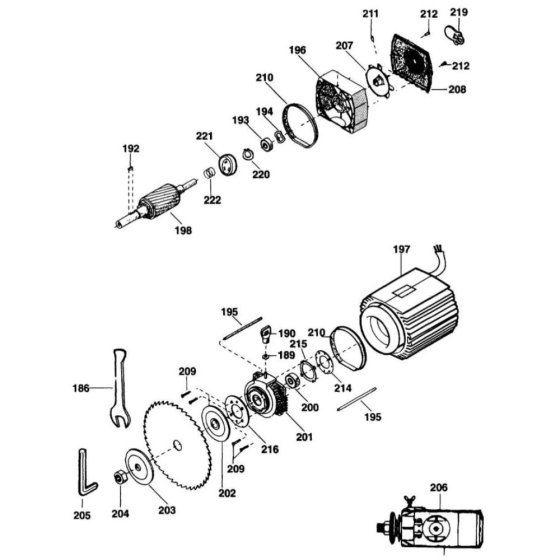 Motor Assembly for DeWalt DW725