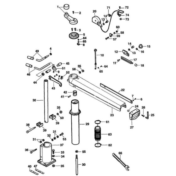Main Assembly for DeWalt DW725