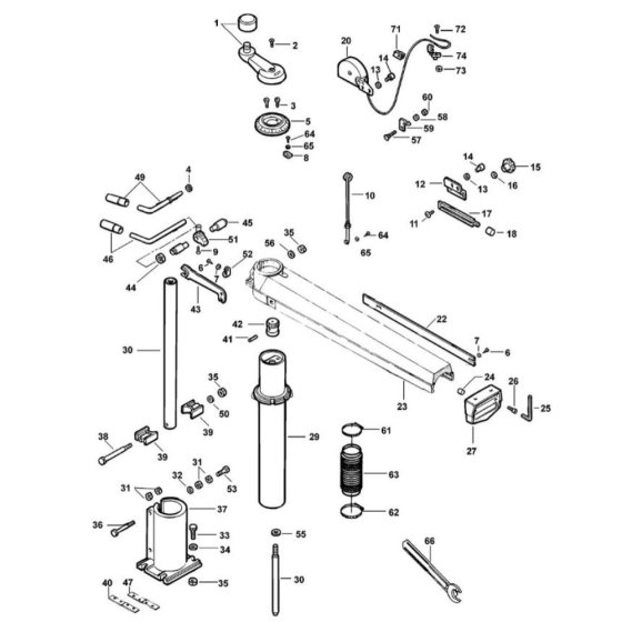 Main Assembly for DeWalt DW726
