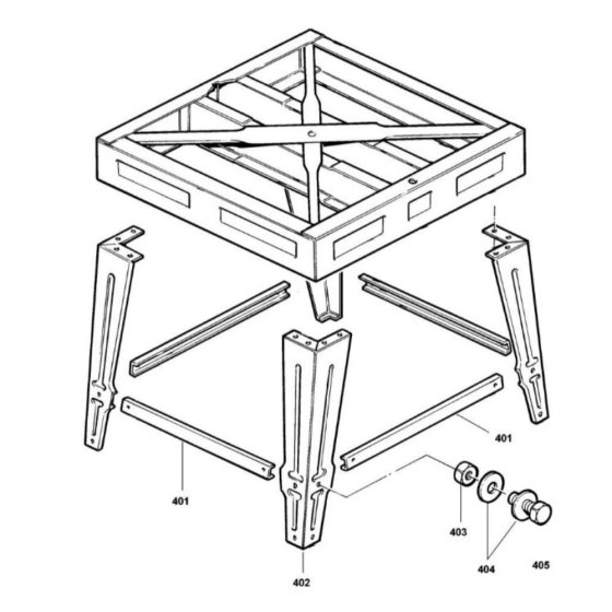 Leg Assembly for DeWalt DW726