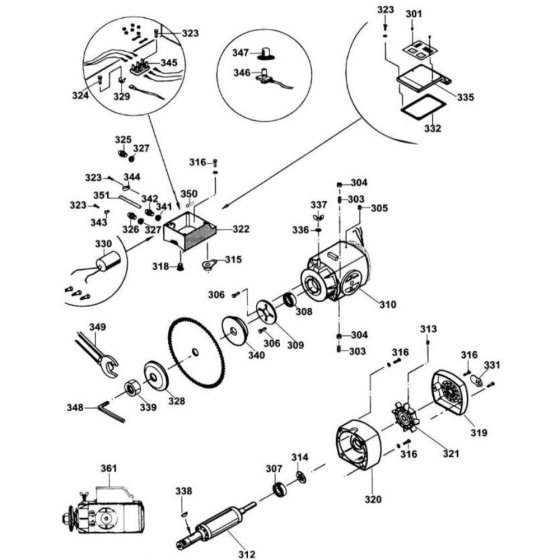 Stator Assembly for DeWalt DW728