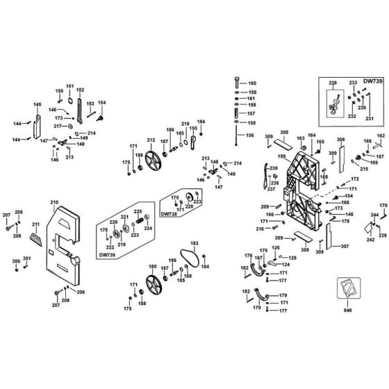 Guard Assembly for DeWalt DW739