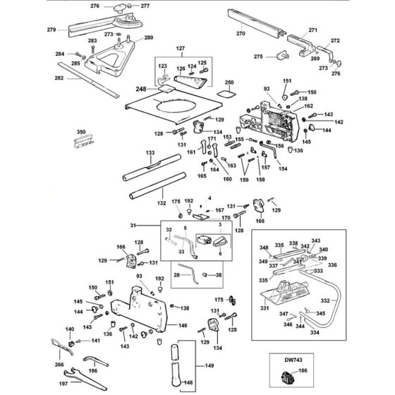 Fence Assembly for DeWalt DW743