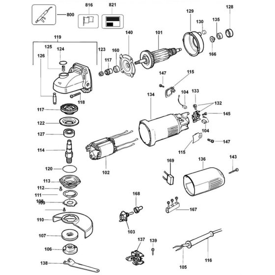 Main Assembly for DeWalt DW811
