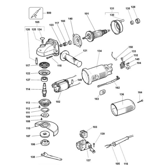 Main Assembly for DeWalt DW817