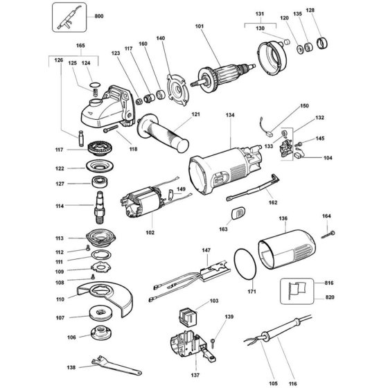 Main Assembly for DeWalt DW822