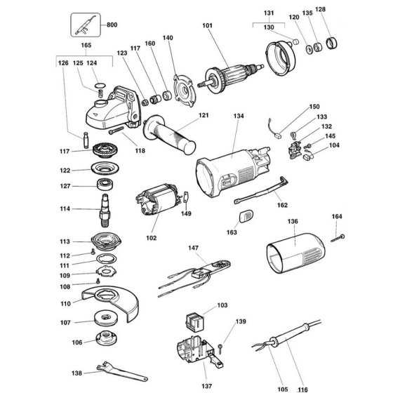 Main Assembly for DeWalt DW825