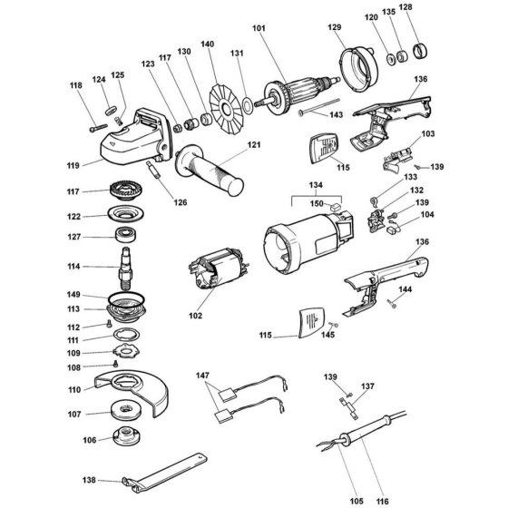 Main Assembly for DeWalt DW830