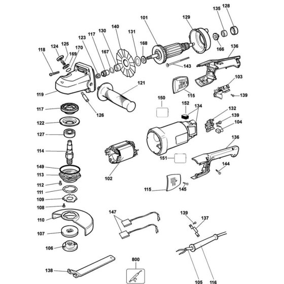 Main Assembly for DeWalt DW830