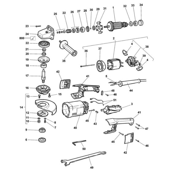 Main Assembly for DeWalt DW850