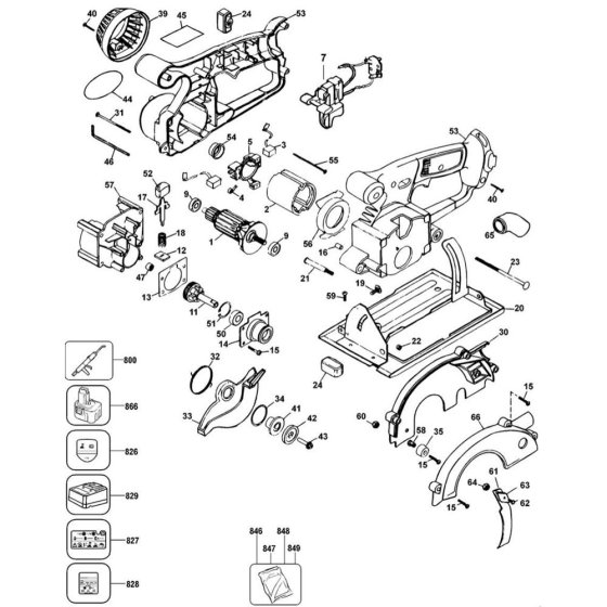 Main Assembly for DeWalt DW936