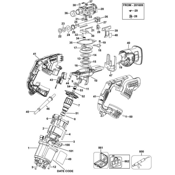 DeWalt DWE357 Main Assembly