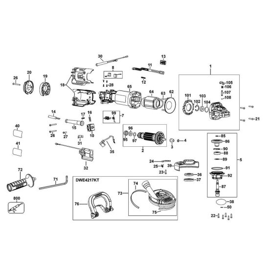 DeWalt DWE4207 Main Assembly