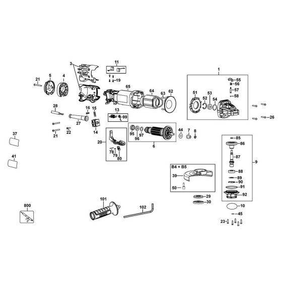 Main Assembly for DeWalt DWE4212