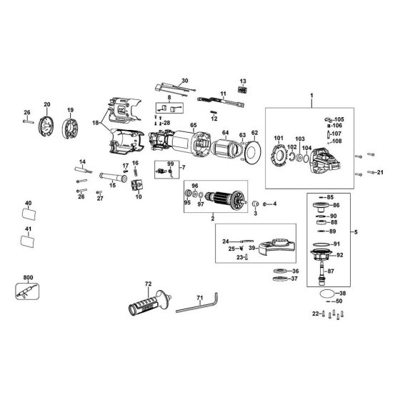 Main Assembly for DeWalt DWE4235