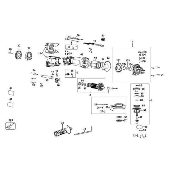 Main Assembly for DeWalt DWE4235