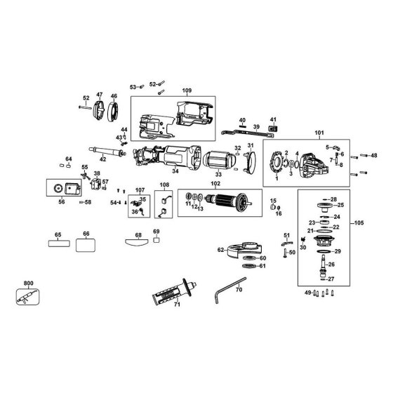 DeWalt DWE4246 Main Assembly