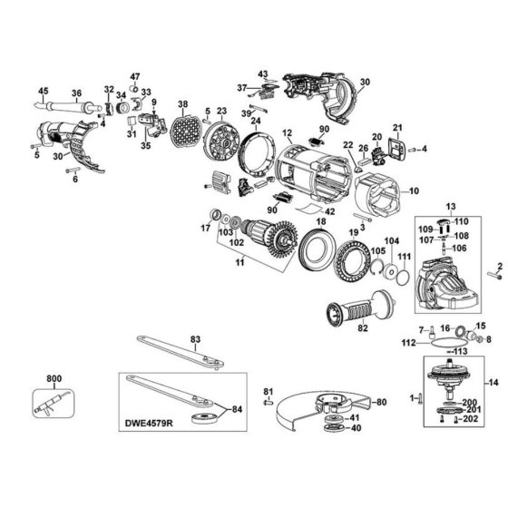 Main Assembly for DeWalt DWE4579