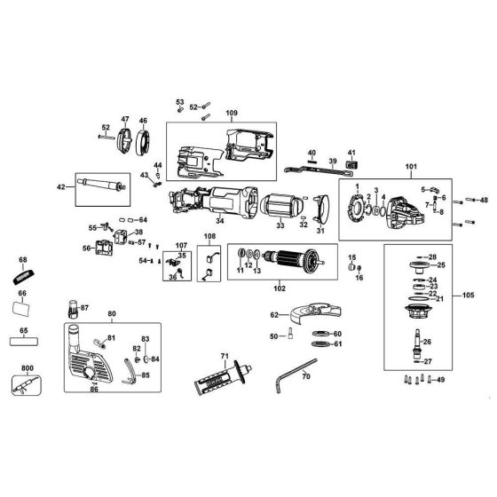 Main Assembly for DeWalt DWE46105