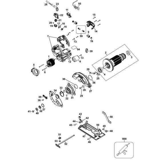 Main Assembly for DeWalt DWE561